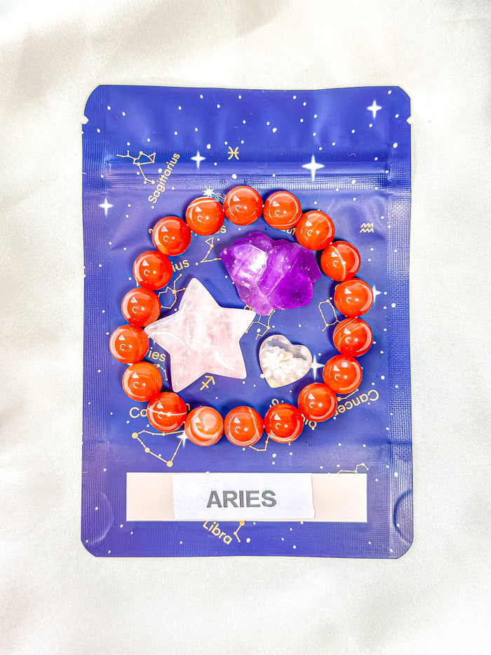 Aries - Zodiac Crystal Set