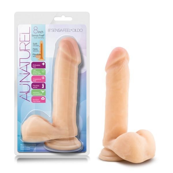Au Naturel 8 Sensa Feel Dildo in Beige - Dildos Category Intimates Adult Boutique