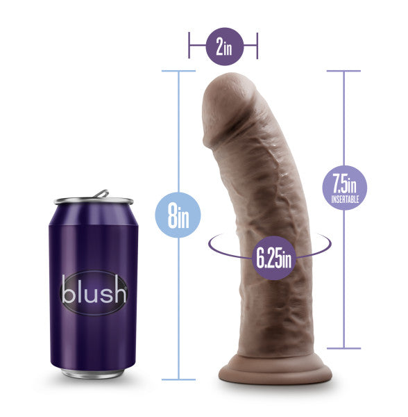8 inch dildo Au Naturel | Suction Cup Chocolate Dildo  Intimates Adult Boutique