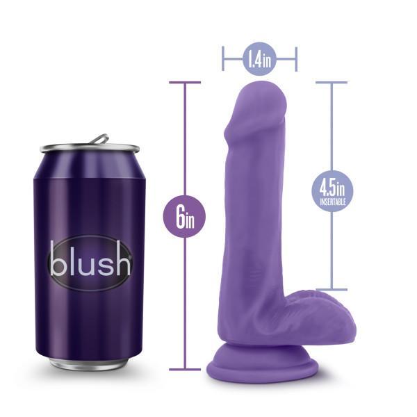 Au Naturel Bold Delight 6" Purple Dildo With Suction Cup  Intimates Adult Boutique