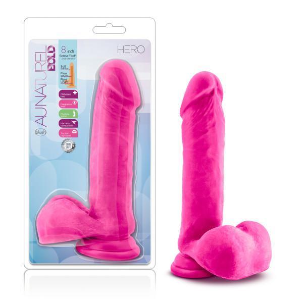 Hero 8 Inch Dildo Pink - Dildos Category Intimates Adult Boutique