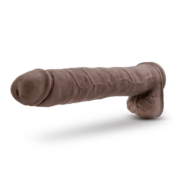 Au Naturel Daddy 14in Chocolate Dildo With Suction Cup  Intimates Adult Boutique