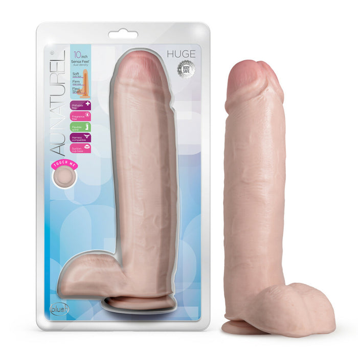 Au Naturel 10in Vanilla Dildo With Suction Cup  Intimates Adult Boutique