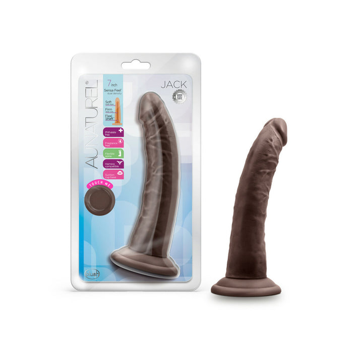 Au Naturel Jack 7in Chocolate Dildo With Suction Cup  Intimates Adult Boutique