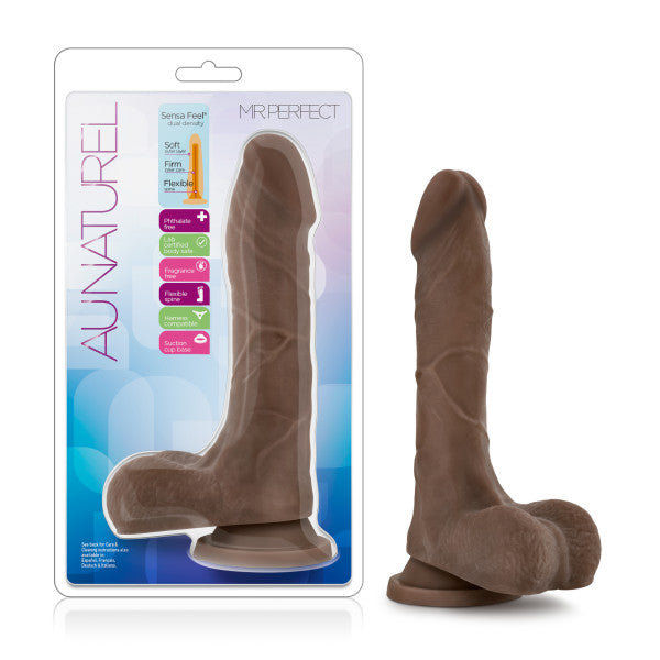 Au Naturel Mister Perfect Chocolate Dildo With Suction Cup  Intimates Adult Boutique