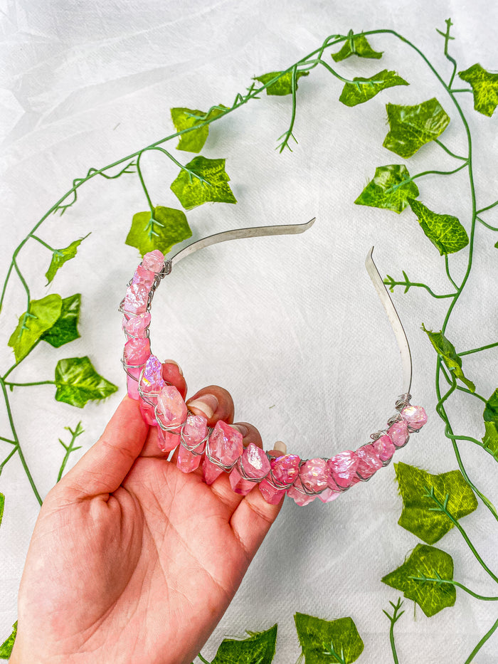 Aura Rose Quartz Crown