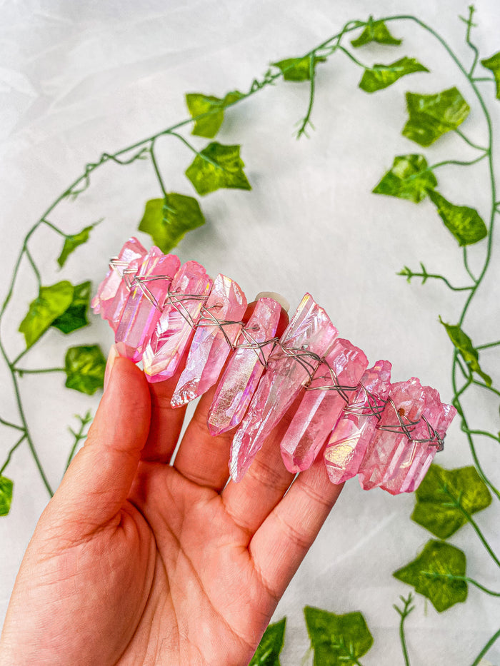 Aura Rose Quartz Crown