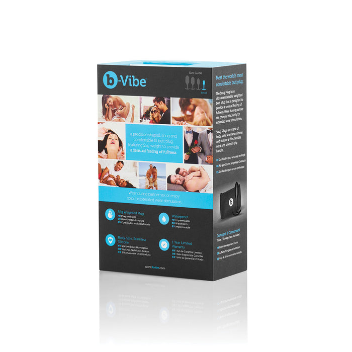 B-Vibe Snug Plug 1 Small - Black | Anal Toys | Shop Now Intimates Adult Boutique