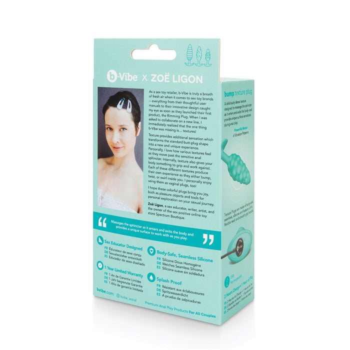 B-Vibe Texture Plug Bump Mint (Small) Intimates Adult Boutique