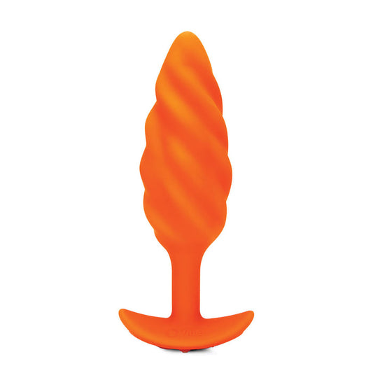 Shop B-Vibe Texture Plug Swirl Orange (Medium) | Anal Toys Category Intimates Adult Boutique
