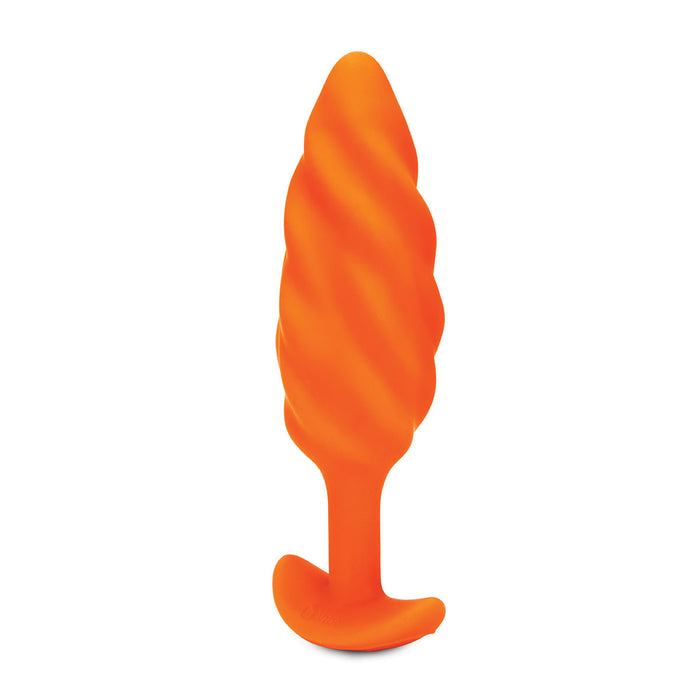 Shop B-Vibe Texture Plug Swirl Orange (Medium) | Anal Toys Category Intimates Adult Boutique