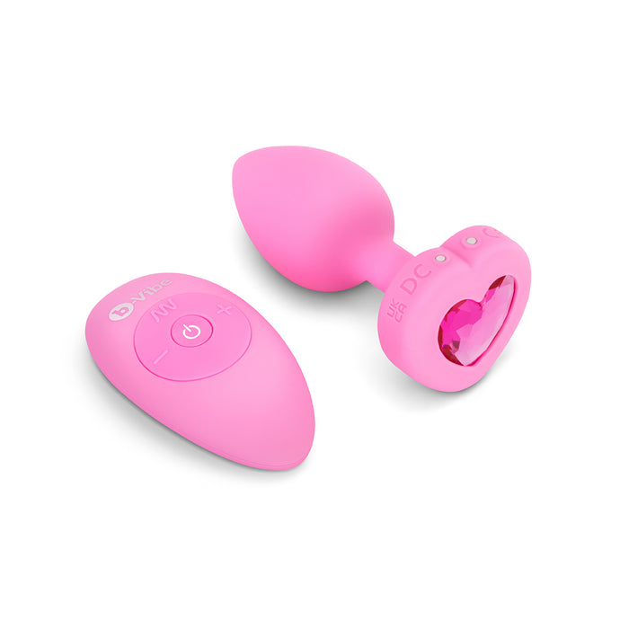B-Vibe Vibrating Heart Plug | Anal Toys | Pink Topaz Intimates Adult Boutique