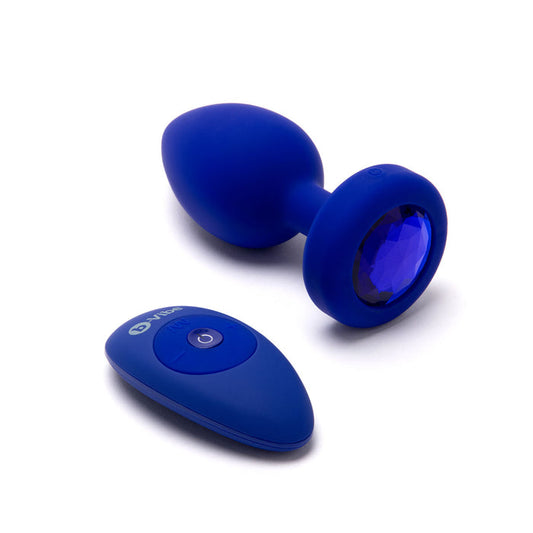 Blue Sapphire B-Vibe Vibrating Jewel Plug in L-XL Size | Anal Toys  Intimates Adult Boutique