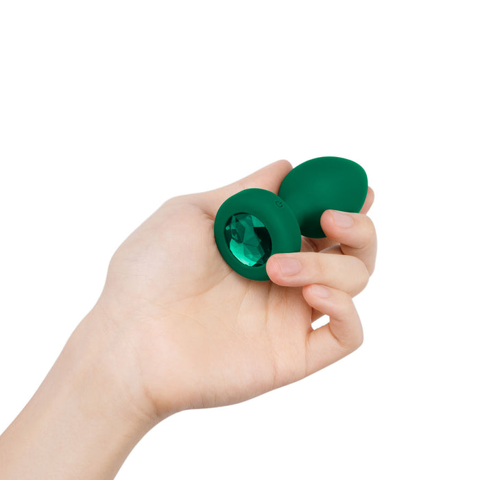 Shop B-Vibe Vibrating Jewel Plug - Emerald | Anal Toys Intimates Adult Boutique