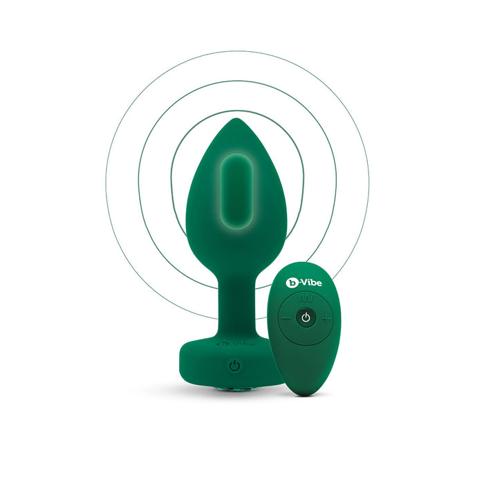 Shop B-Vibe Vibrating Jewel Plug - Emerald | Anal Toys Intimates Adult Boutique