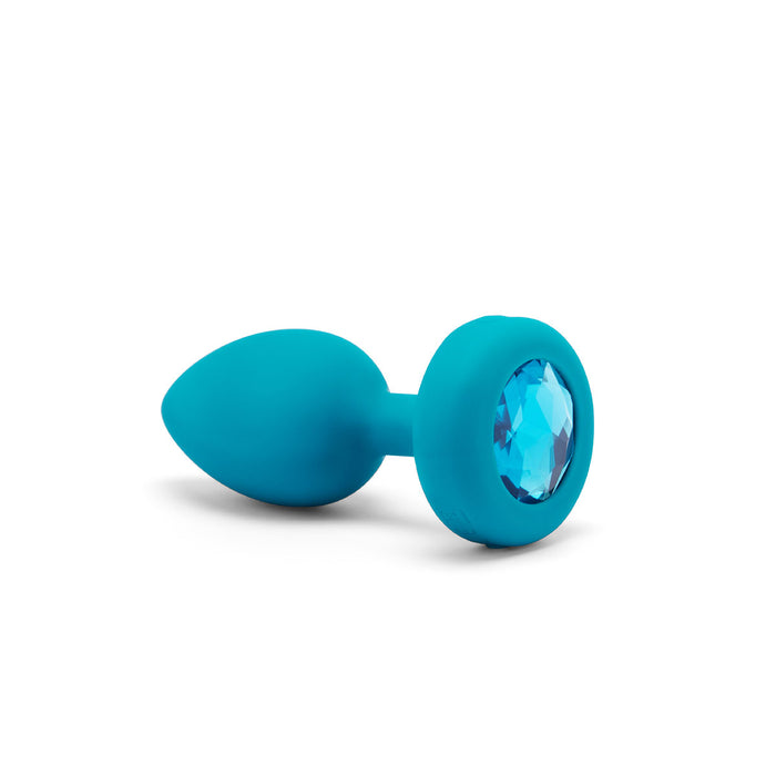 Anal Toys: B-Vibe Vibrating Jewel Plug Small-Medium - Aqua Intimates Adult Boutique