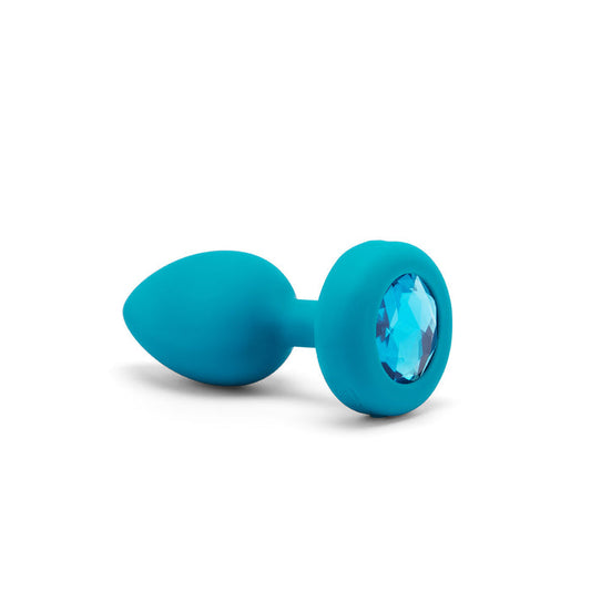 Anal Toys: B-Vibe Vibrating Jewel Plug Small-Medium - Aqua Intimates Adult Boutique