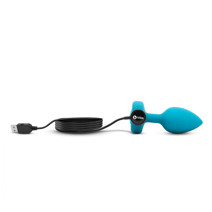 Anal Toys: B-Vibe Vibrating Jewel Plug Small-Medium - Aqua Intimates Adult Boutique