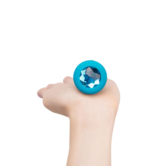 Anal Toys: B-Vibe Vibrating Jewel Plug Small-Medium - Aqua Intimates Adult Boutique