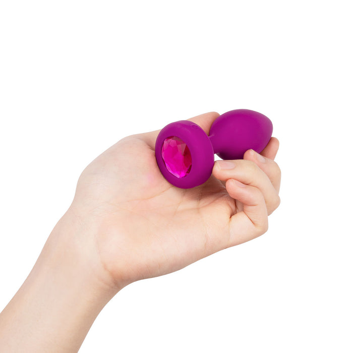 B-Vibe Vibrating Jewel Plug Small-Medium - Fuchsia | Anal Toys Intimates Adult Boutique