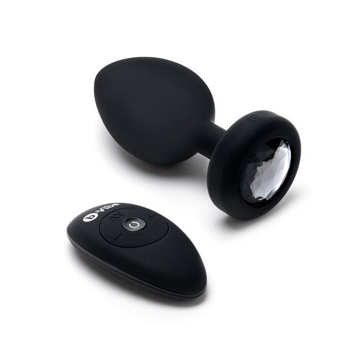 B-Vibe Vibrating Jewel Plug 2XL - Black Intimates Adult Boutique