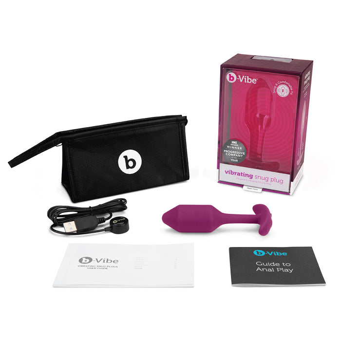 B-Vibe Vibrating Snug Plug 2 (M) - Rose Intimates Adult Boutique