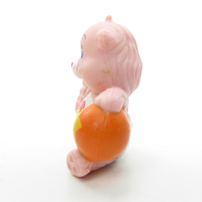Baby Hugs Bear Playing with her ball vintage Care Bears miniature figurine