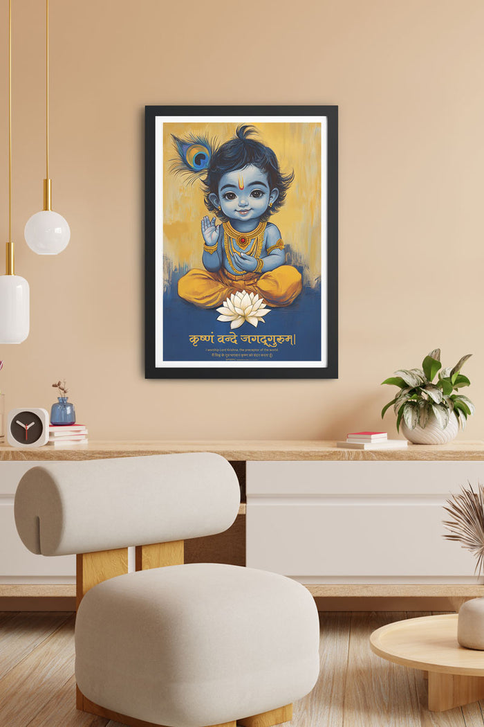 Bal Krishna Frame – Divine Innocence & Wisdom