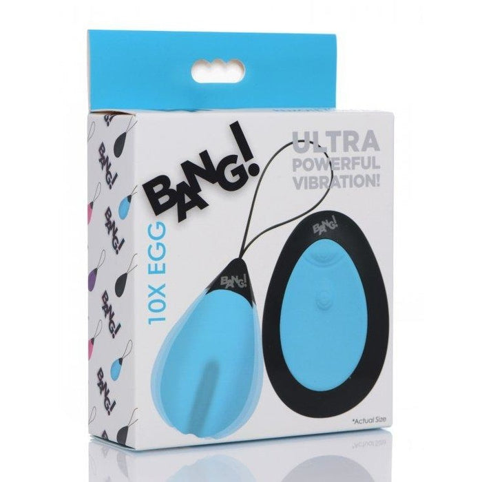 10x Vibrating Silicone Egg w/ Remote Control - Blue | Women's Sextoys Intimates Adult Boutique