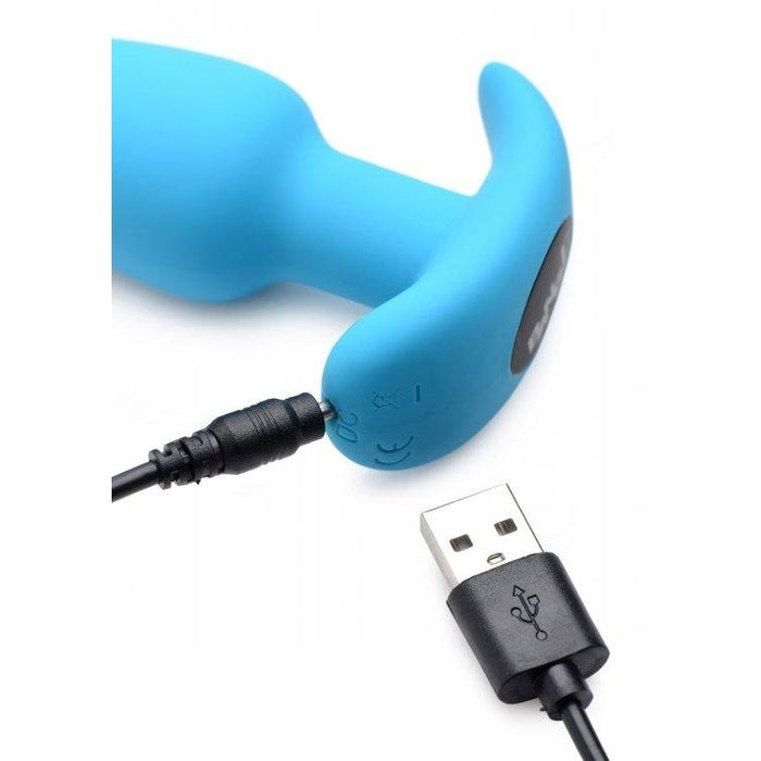 Vibrating Silicone Butt Plug with Remote Control - Blue | Anal Toys Intimates Adult Boutique