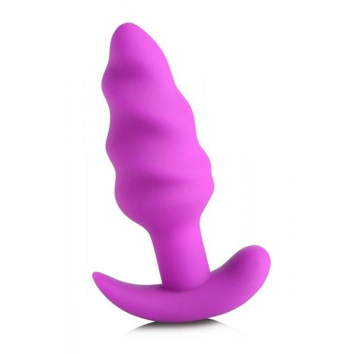 21x Vibrating Silicone Swirl Butt Plug with Remote - Anal Toy Intimates Adult Boutique