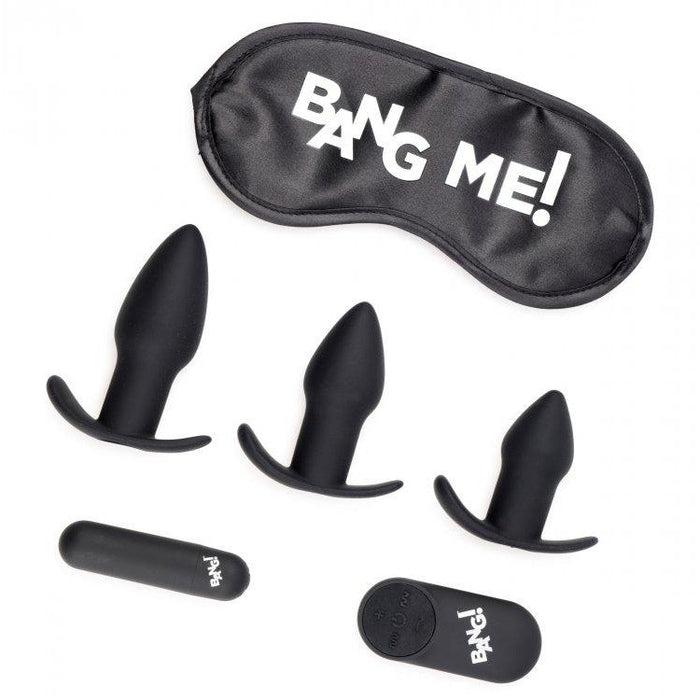 3pc Anal Toy Kit:  Butt Plug Bullet, Bullet, Blindfold  | Anal Toys Intimates Adult Boutique