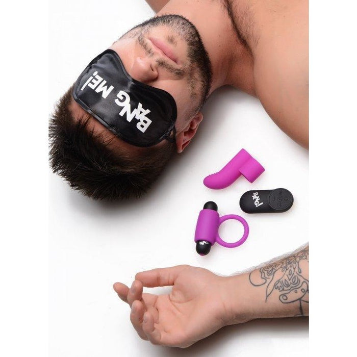 Couples Love Ring Finger Vibe Bullet & Blindfold | Sextoys for Couples Intimates Adult Boutique