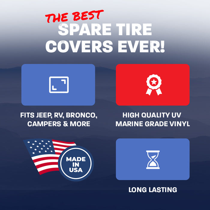 Beach and Mountain Flip Flop Spare Tire Cover for Jeep, Bronco, RV, Camper, & More