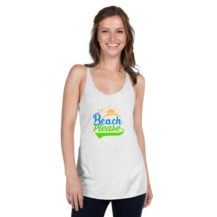 Beach Please Women's Racerback Tank