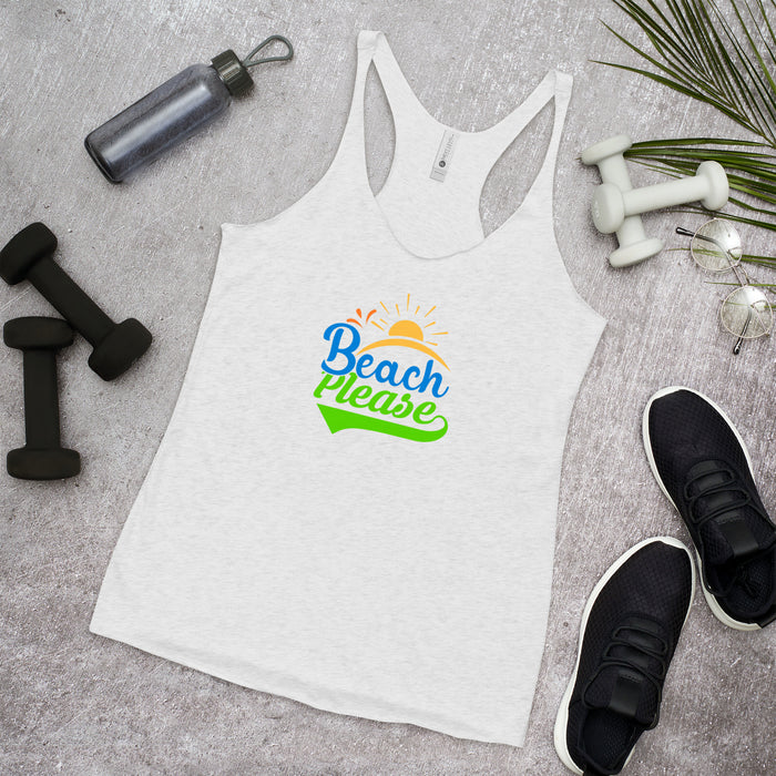 Beach Please Women's Racerback Tank