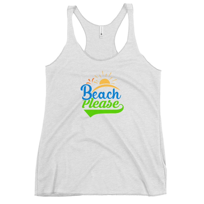 Beach Please Women's Racerback Tank