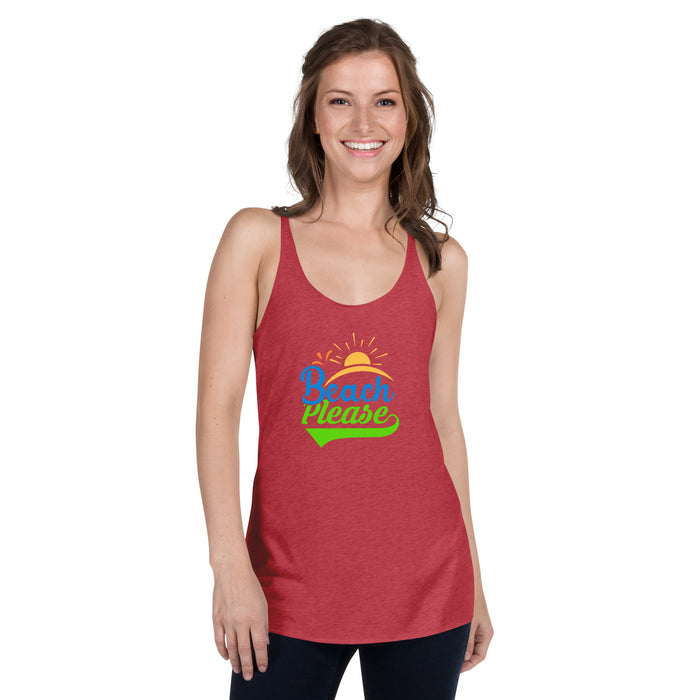 Beach Please Women's Racerback Tank