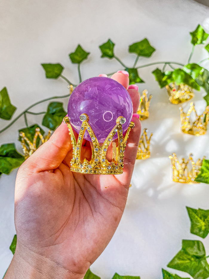 Bedazzle Crown Sphere Stand