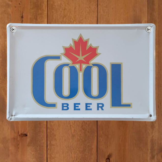 Beer Sign Molson Canadian Cool Beer Metal Bar Sign Garage Decor - Wainfleet Trading Post
