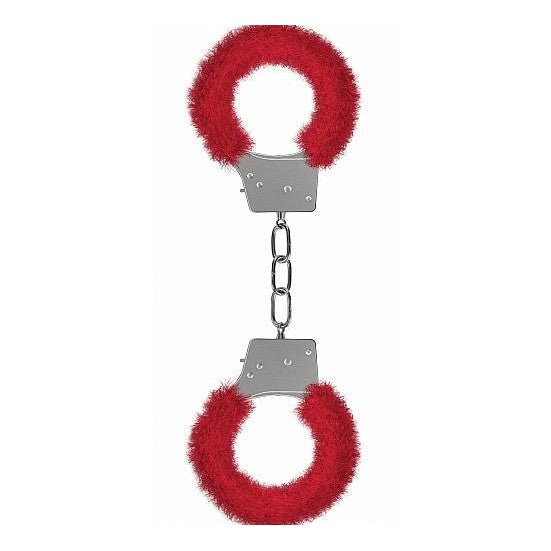 Red Beginner's  Furry Handcuffs |Fetish Play Intimates Adult Boutique