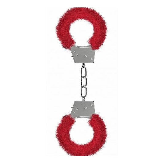 Red Beginner's  Furry Handcuffs |Fetish Play Intimates Adult Boutique