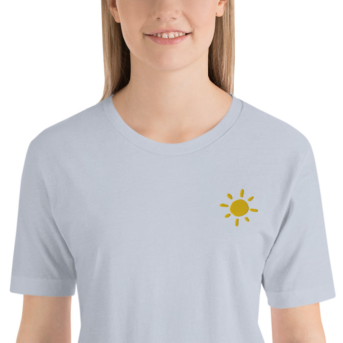 Bella Aster Embroidered Sun Cotton T-Shirt