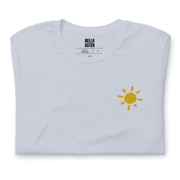 Bella Aster Embroidered Sun Cotton T-Shirt