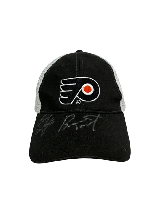 BERNIE PARENT & GARY DORNHOEFER PHILADELPHIA FLYERS SIGNED FLEX-FIT ADULT HAT