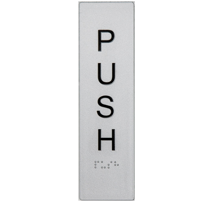 BEST BUY Vertical Push Entry Sign Braille