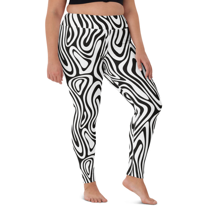 Black and White Yoga Leggings - Bloom Seventy Seven