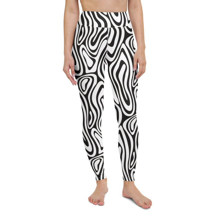 Black and White Yoga Leggings - Bloom Seventy Seven