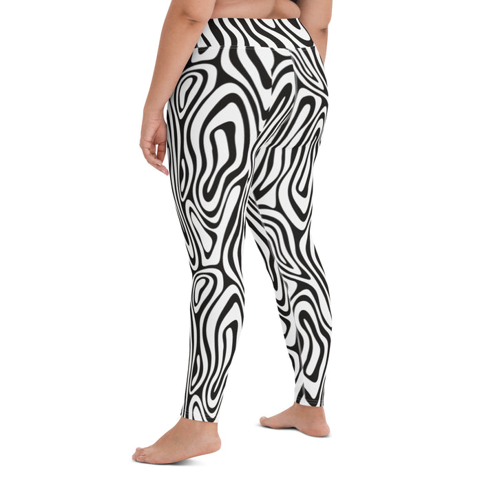Black and White Yoga Leggings - Bloom Seventy Seven