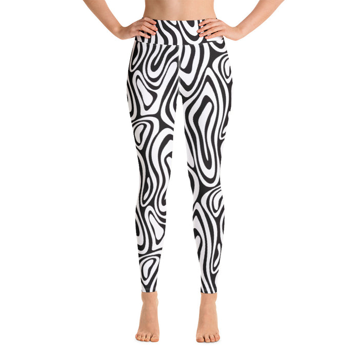 Black and White Yoga Leggings - Bloom Seventy Seven